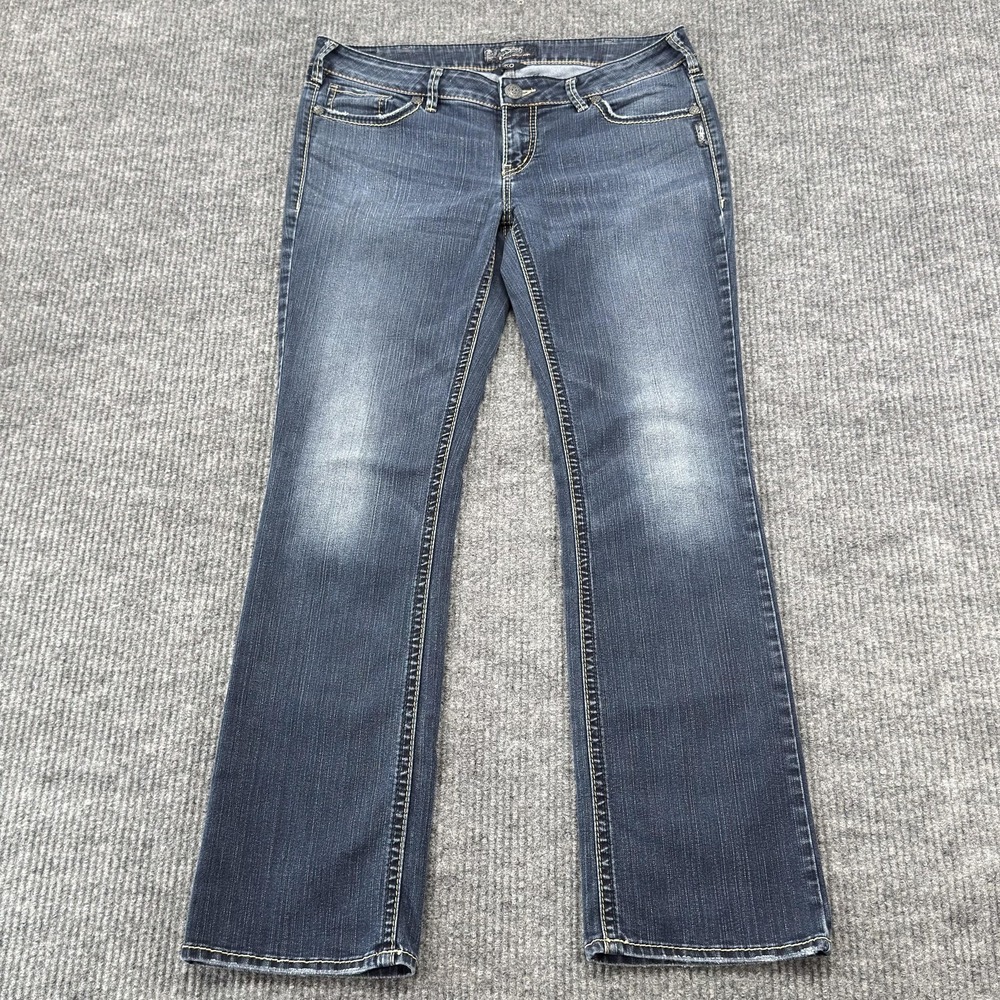 Silver Jeans Co Aiko Mid Slim Bootcut Jeans Womens W33/L33 Blue Medium Wash